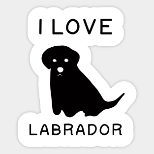 I love Black labrador Sticker